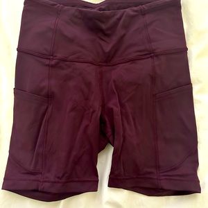 Lululemon fast and free bike short 6” inseam